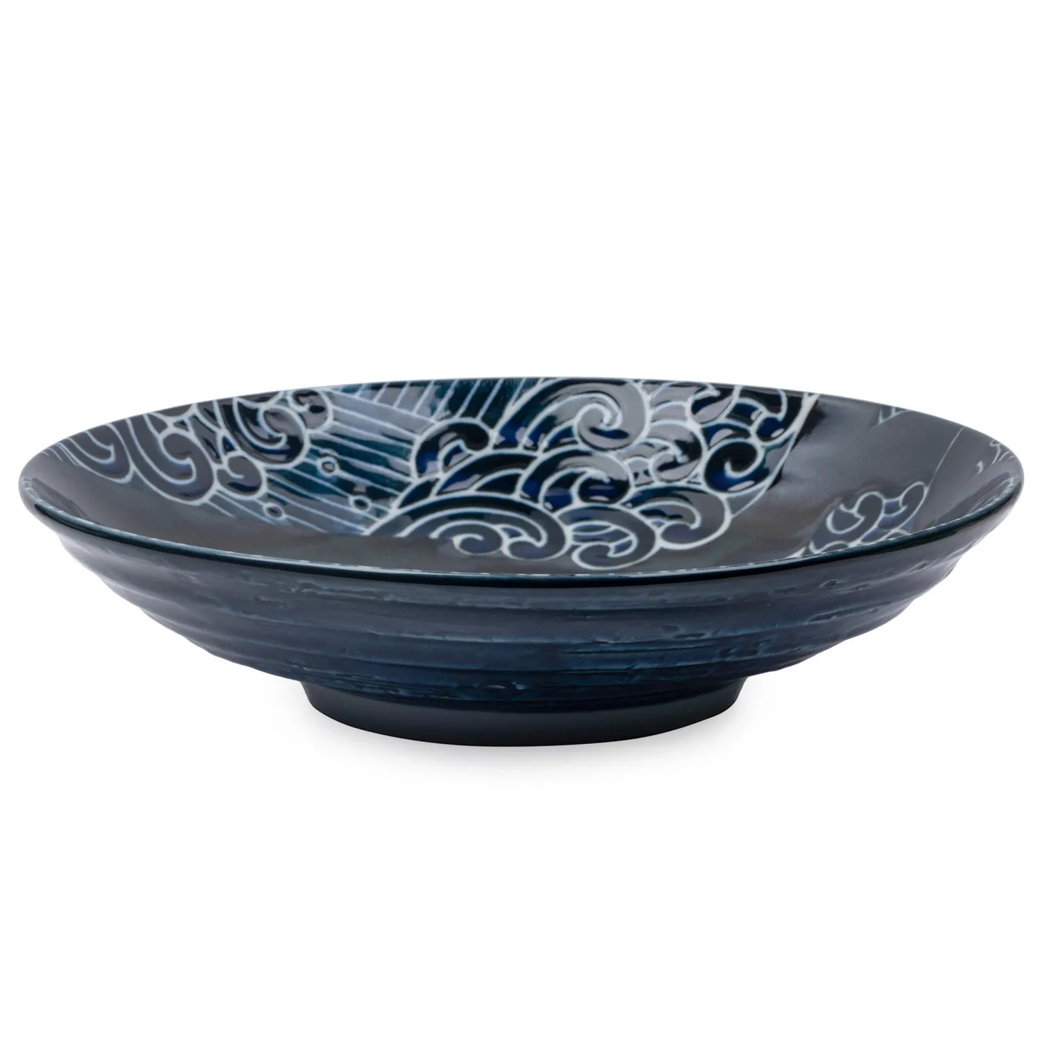 Whale Indigo Blue Ceramic Japanese Bowl