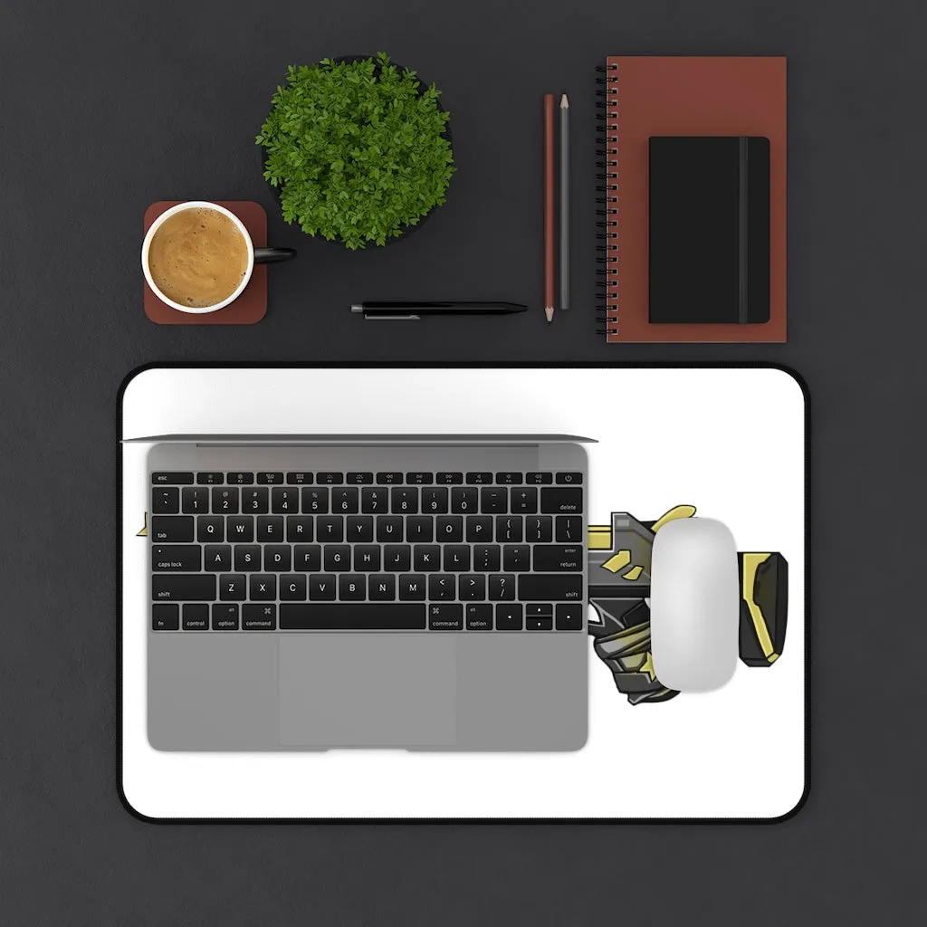Yellow Gun Desk Mat