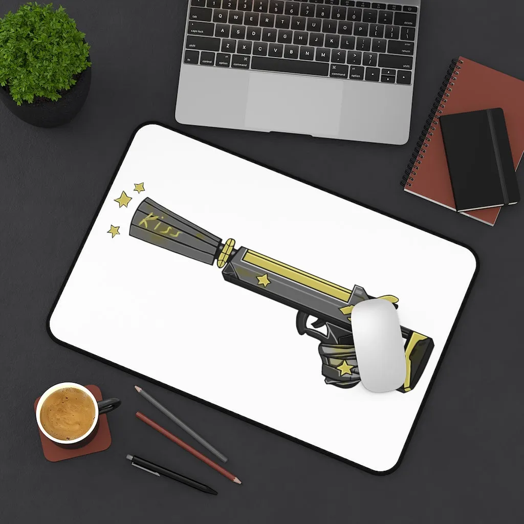 Yellow Gun Desk Mat