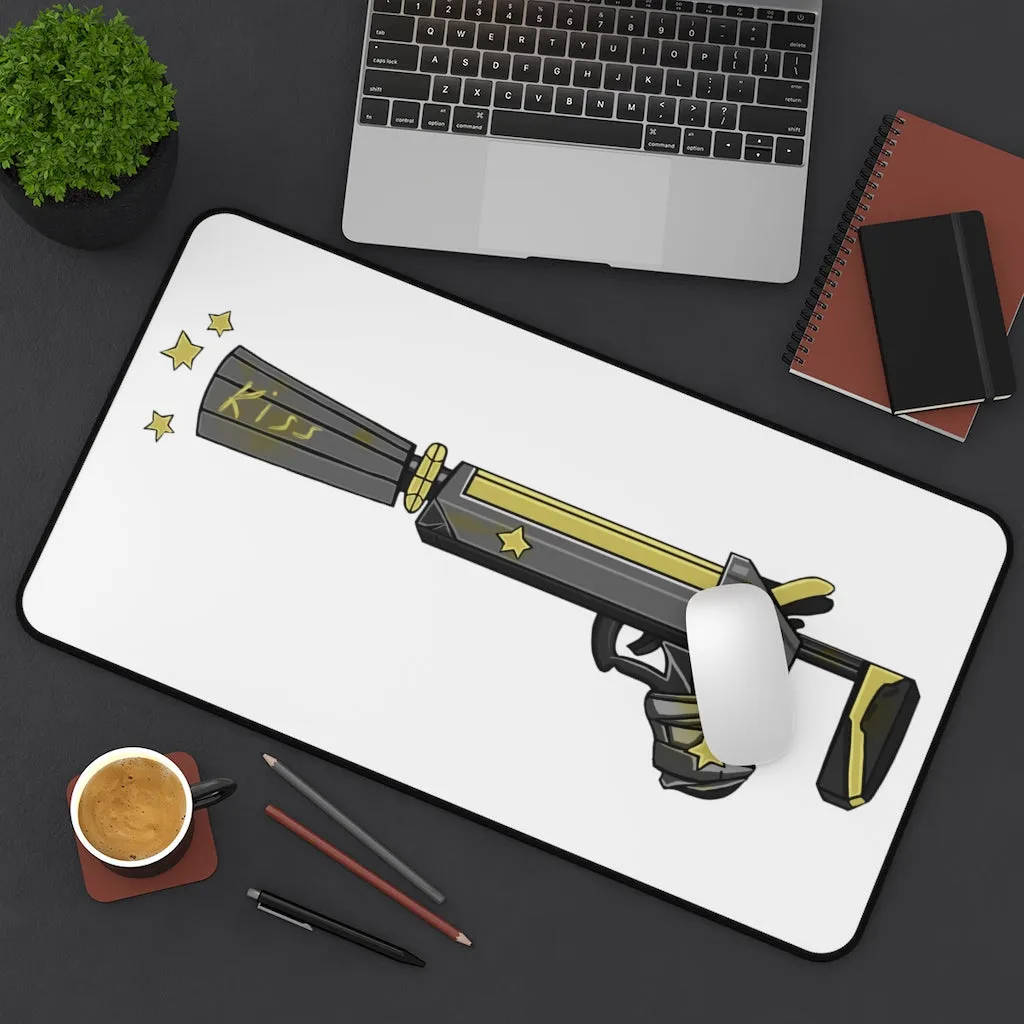 Yellow Gun Desk Mat