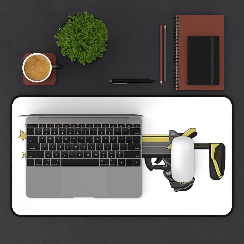Yellow Gun Desk Mat